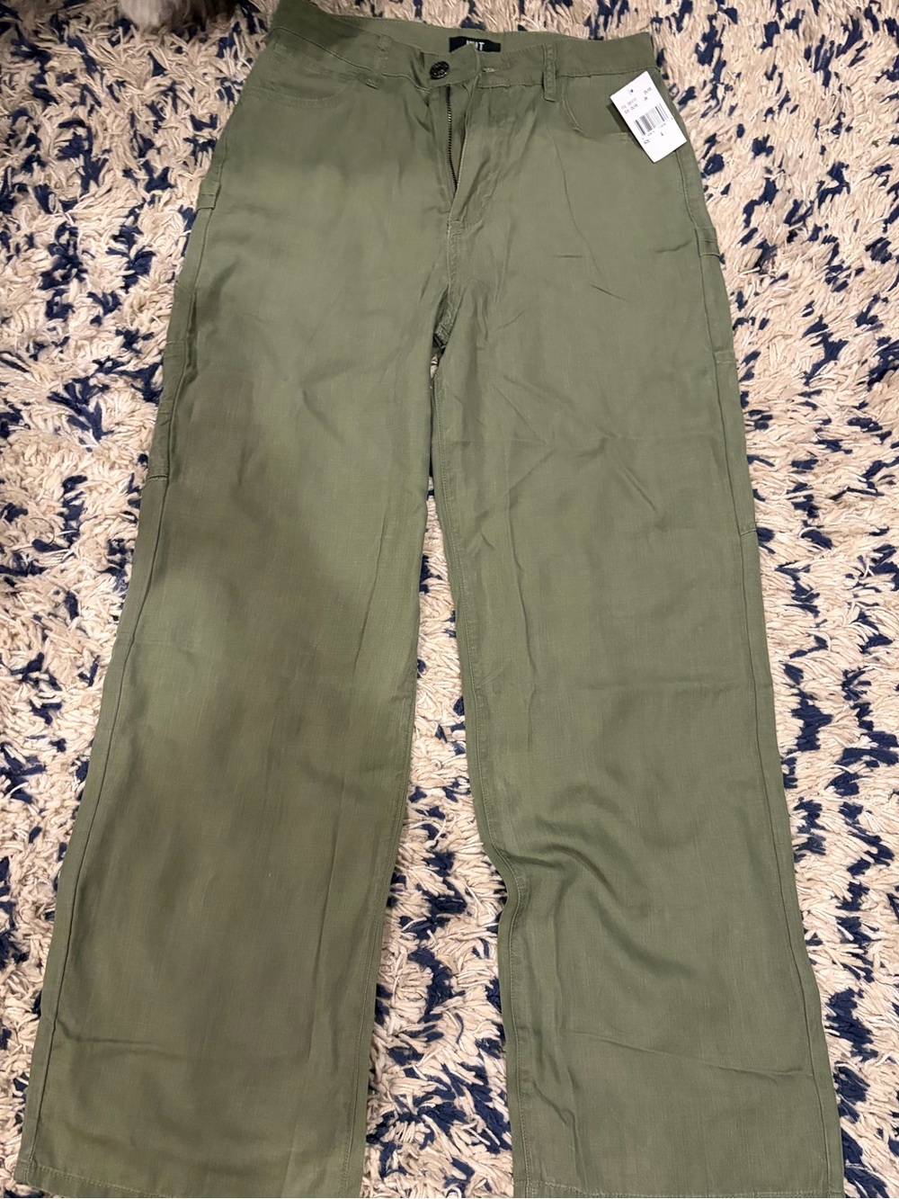NWT ✨ Kut From The Kloth - SIENNA HIGH RISE WIDE LEG Utility PANT Olive Green -4 - Picture 2 of 10